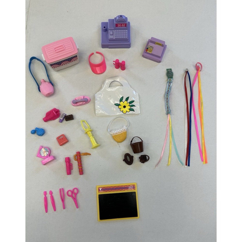 Vintage 80s 90s Barbie Dollhouse Store Food Picnic Accessories Lot Mattel Mini